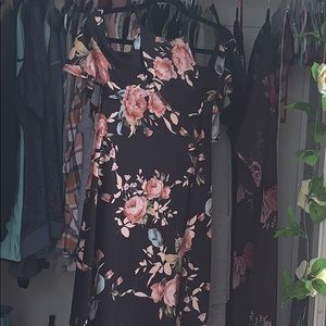 “first love” dress,floral,sleeve cut outs